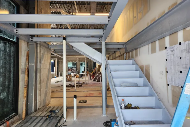 Interior stair and structural framing